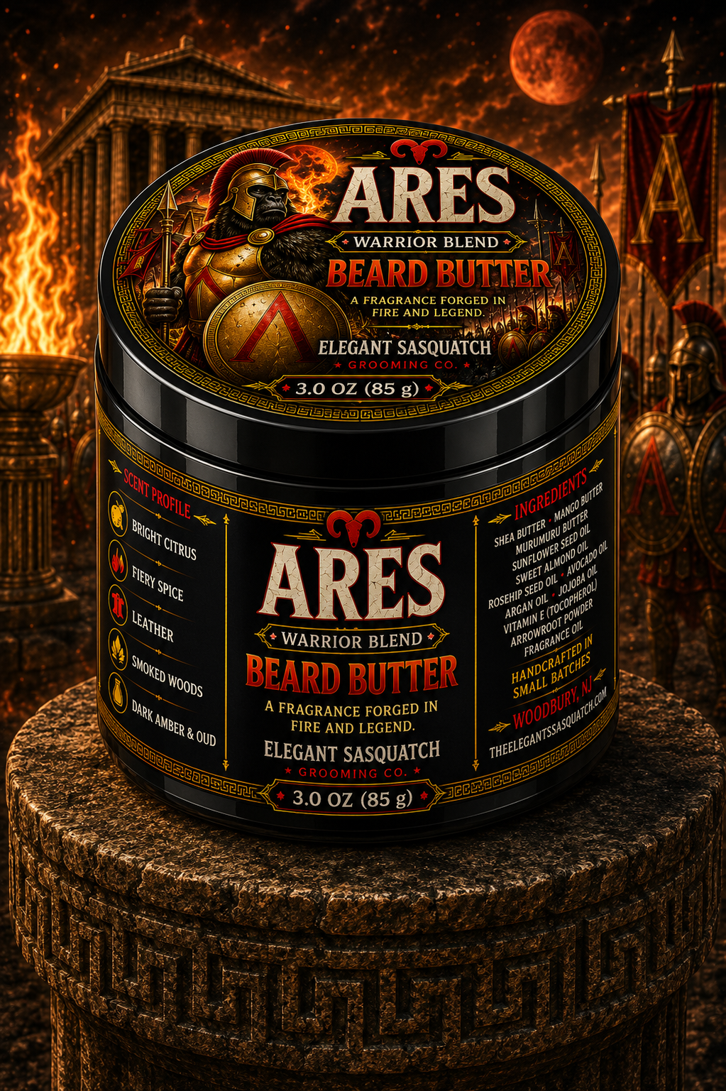 Ares Beard and Body Pour Butter 3 oz
