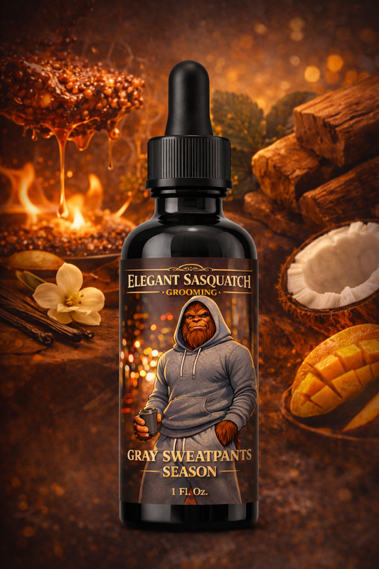 Gray Sweatpants Season Beard Oil