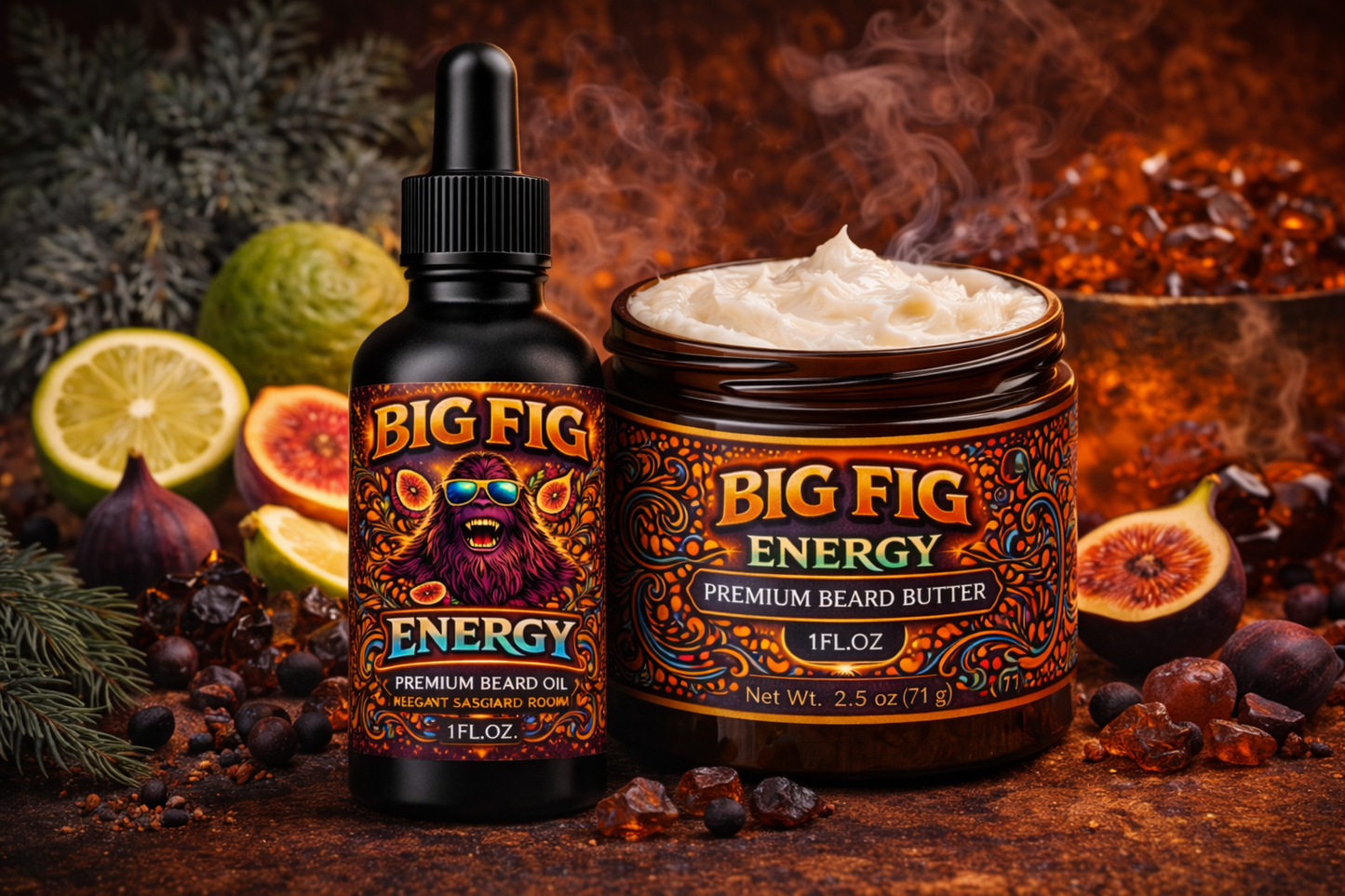 Big Fig Energy Beard Oil & Beard Butter Duo