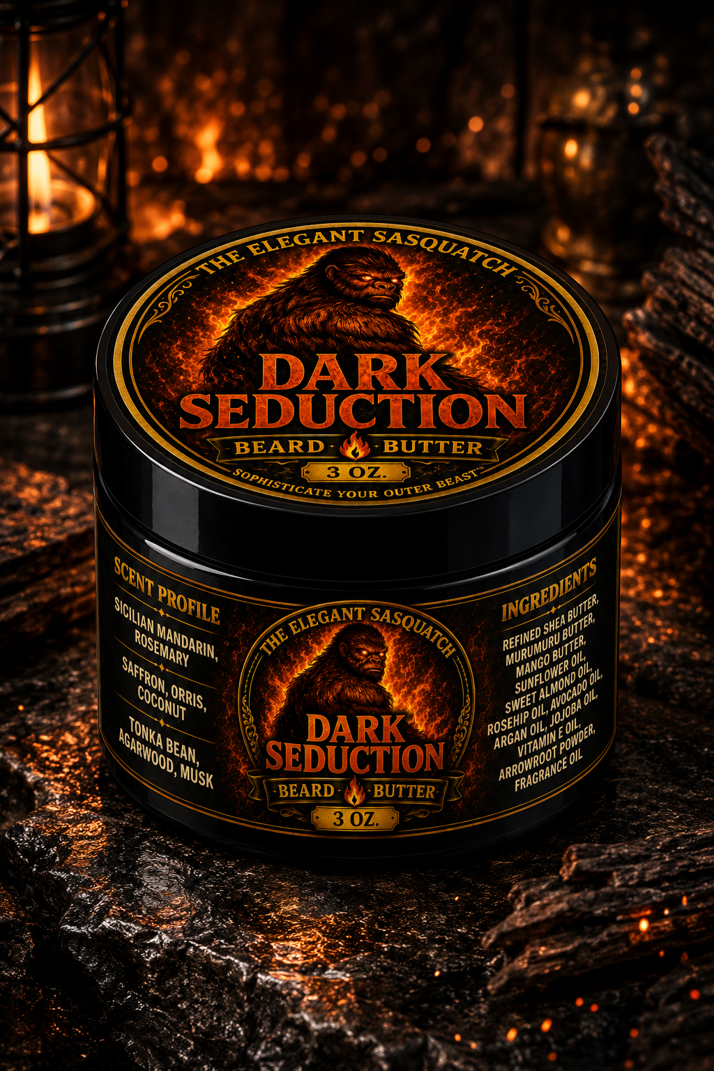 Dark Seduction Poured Beard & Body Butter | 3 oz