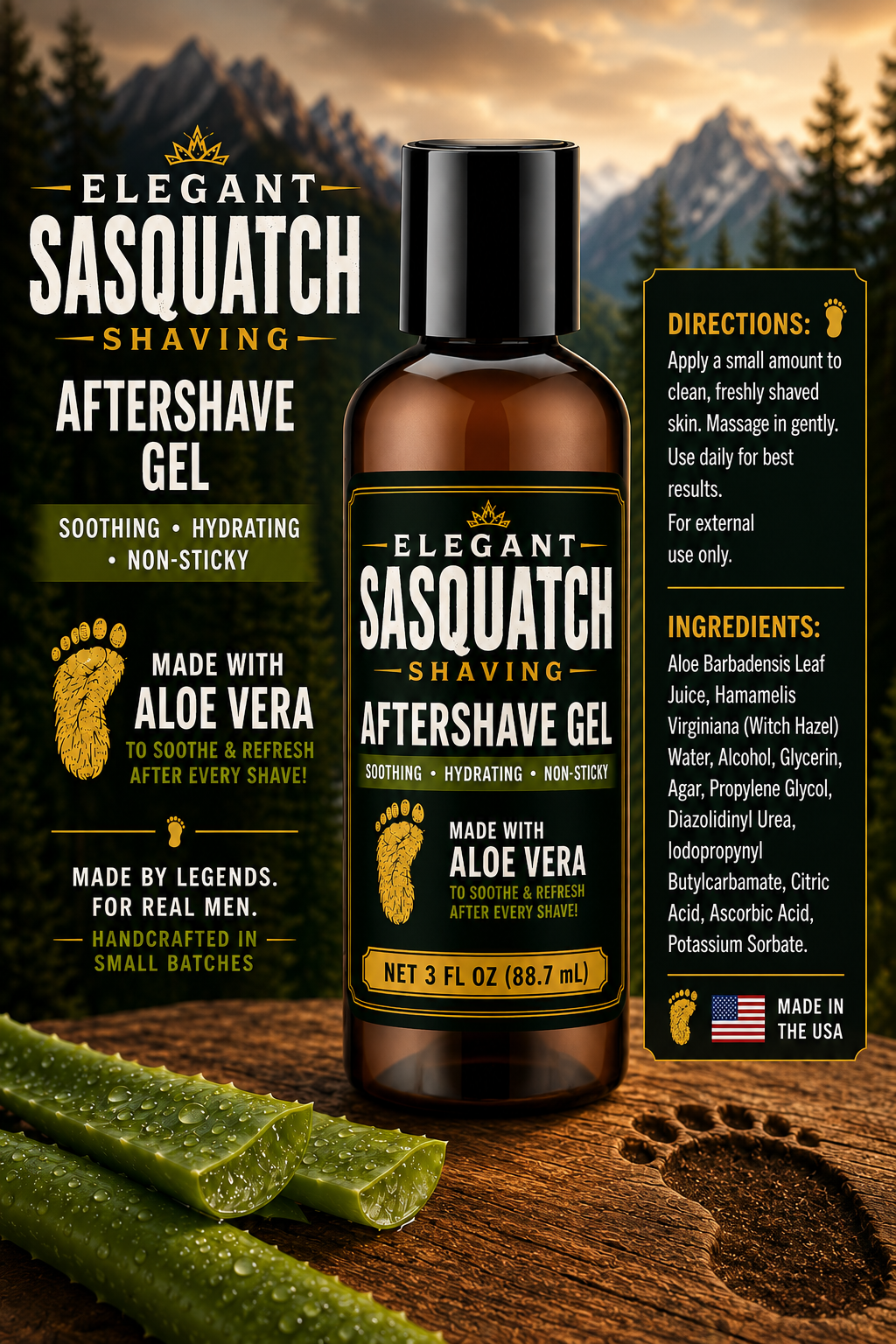 Elegant Sasquatch Aftershave Gel