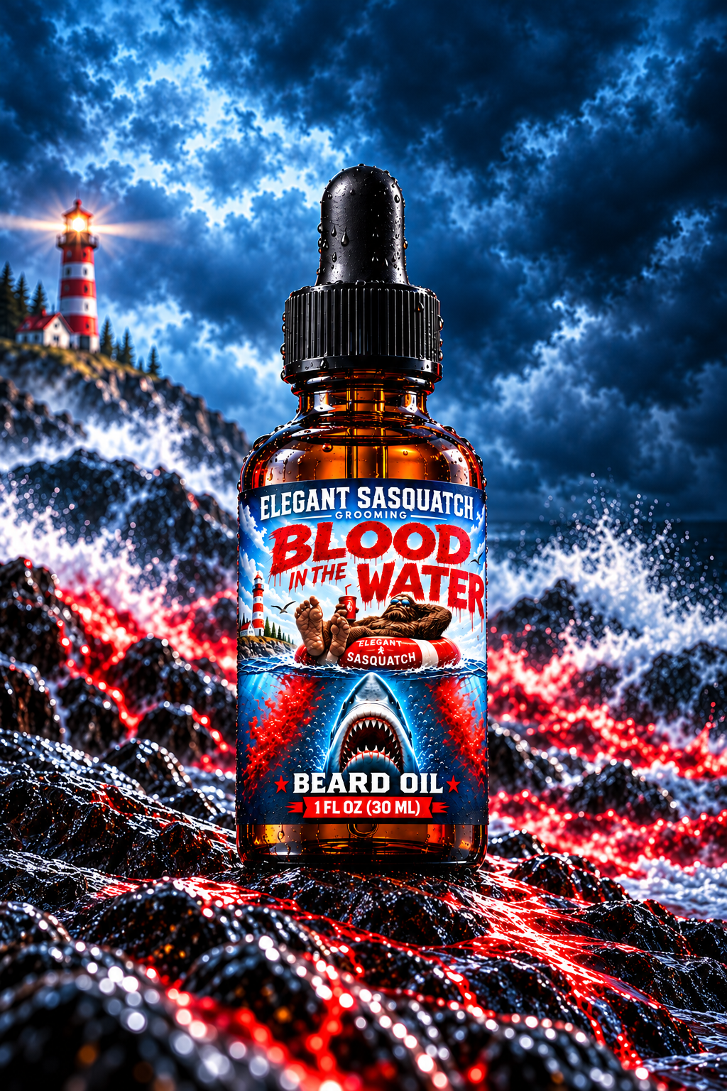 Blood in the Water Premium Beard Oil 1 Fl. Oz.